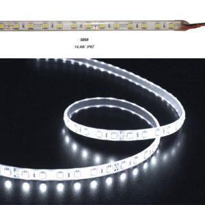 Banda LED SMD 14,4W,  24V DC, 6500K (alb rece), 120 LED/m, 10mm, Dimabila, IP67 (rola 5ml)