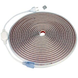 Banda LED SMD  15W, 230V, 3000K (alb cald), 120 LED/m, 13mm, Dimabila, IP65 (rola 10ml)