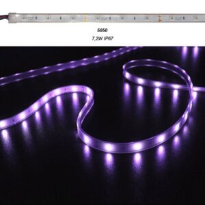Banda LED SMD  7,2W,  12V, RGB,  30 LED/m, 12mm, Dimabila, IP67 (rola 5ml)