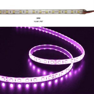 Banda LED SMD 14,4W,  24V DC, RGB, 60 LED/m, 10mm, Dimabila, IP67, (rola 5ml)