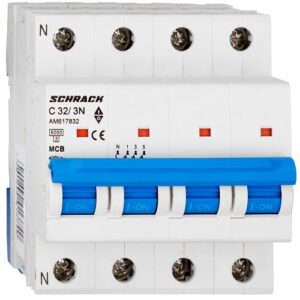 Schrack MCB AMPARO- Disjunctor 4P (3P+N), 32A,  6kA, curba C, 4M
