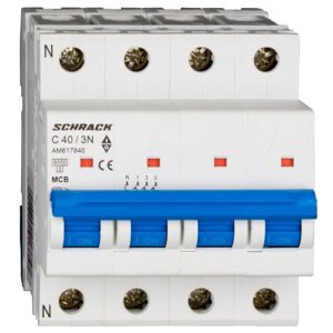 Schrack MCB AMPARO- Disjunctor 4P (3P+N), 40A,  6kA, curba C, 4M