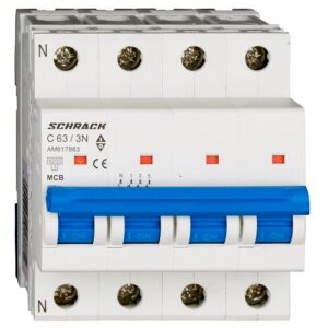 Schrack MCB AMPARO- Disjunctor 4P (3P+N), 63A,  6kA, curba C, 4M