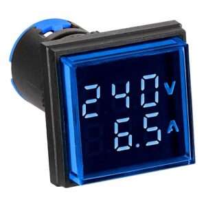 Schrack- Voltampermetru Digital 0-100A/50-500V AC, patrat, albastru