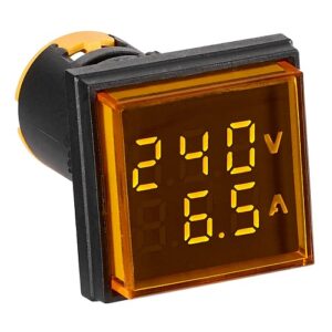 Schrack- Voltampermetru Digital 0-100A/50-500V AC, patrat, galben
