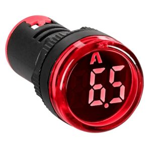 Schrack- Ampermetru Digital 0-100A AC, rotund, rosu