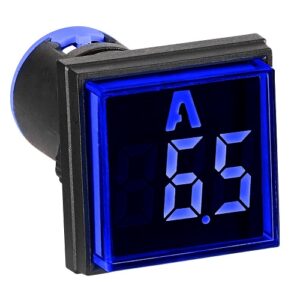 Schrack- Ampermetru Digital 0-100A AC, patrat, albastru