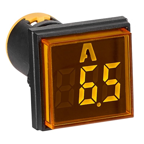 Schrack- Ampermetru Digital 0-100A AC, patrat, galben