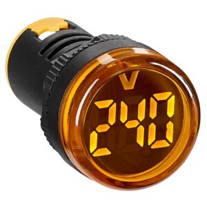 Schrack- Voltmetru Digital 50-500V AC, rotund, galben