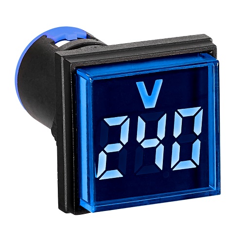 Schrack- Voltmetru Digital 50-500V AC, patrat, albastru