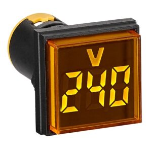 Schrack- Voltmetru Digital 50-500V AC, patrat, galben