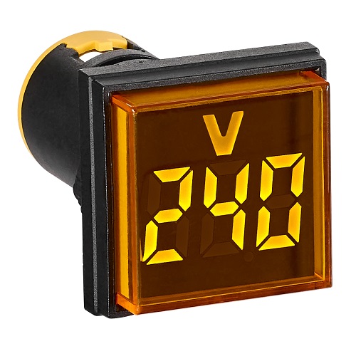 Schrack- Voltmetru Digital 50-500V AC, patrat, galben