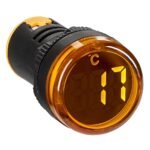 Schrack- Termometru Digital cu Sonda -20…200°C, rotund, galben