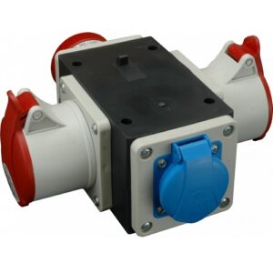 SEZ- Cutie distributie Fisa 1x16A, 5P (3P+N+PE) + Priza 2x16A, 5P (3P+N+E) + Schuko 1x16A, 3P, 400V, IP44