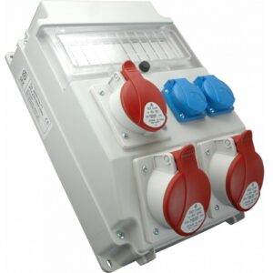 SEZ- Tablou Organizare Santier 11 module, Priza 2x16A, 5P (3P+N+E) + 1x32A, 5P (3P+N+E) + Schuko 2x16A, 3P, IP54