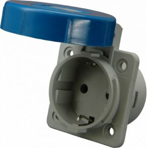 SEZ- Priza industriala 16A, 3P (2P+PE), 250V, cu capac, incastrata, IP67