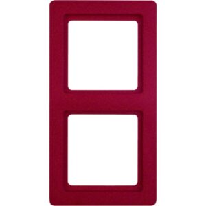 Berker Q.1- Ramă 2 aparate, roșu catifelat