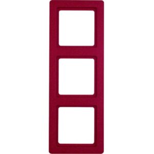 Berker Q.1- Ramă 3 aparate, roșu catifelat