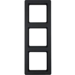 Berker Q.1- Ramă 3 aparate, antracit catifelat