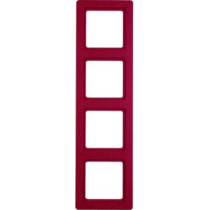 Berker Q.1- Ramă 4 aparate, roșu catifelat