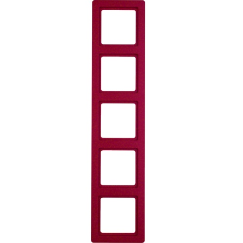 Berker Q.1- Ramă 5 aparate, roșu catifelat