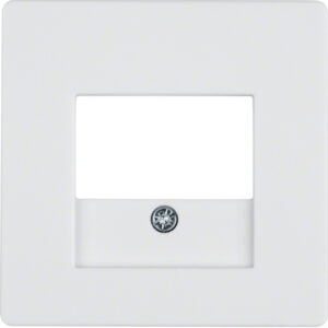 Berker- Tastă Frontală Priză Difuzor/USB, alb polar catifelat, Q.1/Q.3/Q.7/Q.9