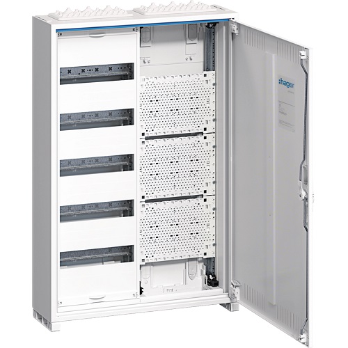 Tablou hibrid metalic multimedia 60 module aparent 800x550x165mm IP31, Hager Univers | FWB52K1