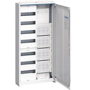 Tablou hibrid metalic multimedia 84 module aparent 1100x550x165mm IP31, Hager Univers | FWB72K1