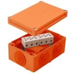 Doză derivație aparentă dreptunghiulară E90 125x85mm cleme ceramice 6P IP55, SEZ | 400410 / PO 125 6P/4