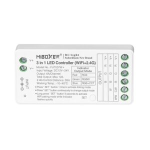 Controller 3 în 1 Inteligent Wi-Fi & RF pentru bandă LED RGB RGBW RGB+CCT, Eurolamp | 145-71415