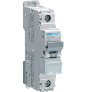 Disjunctor automat MCB 1P 2A 10kA curbă C 1M, Hager | NCN102