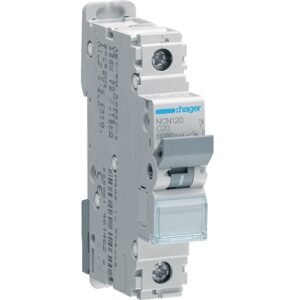 Disjunctor automat MCB 1P 20A 10kA curbă C 1M, Hager | NCN120