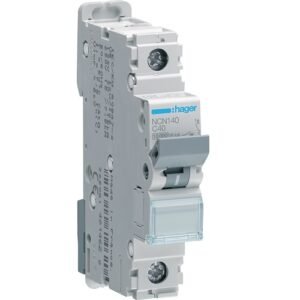 Disjunctor automat MCB 1P 40A 10kA curbă C 1M, Hager | NCN140