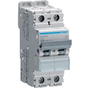 Disjunctor automat MCB 2P 32A 10kA curbă C 2M, Hager | NCN232