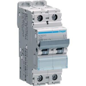 Disjunctor automat MCB 2P 40A 10kA curbă C 2M, Hager | NCN240
