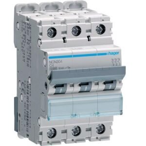 Disjunctor automat MCB 3P 4A 10kA curbă C 3M, Hager | NCN304