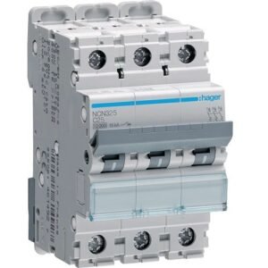 Disjunctor automat MCB 3P 25A 10kA curbă C 3M, Hager | NCN325