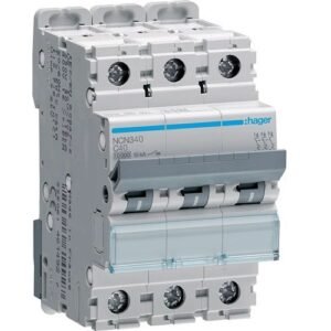 Disjunctor automat MCB 3P 40A 10kA curbă C 3M, Hager | NCN340