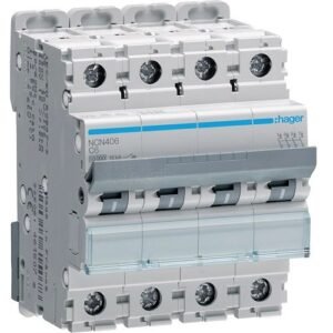 Disjunctor automat MCB 4P 6A 10kA curbă C 4M, Hager | NCN406