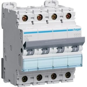 Disjunctor automat MCB 4P 16A 10kA curbă C 4M, Hager | NCN416