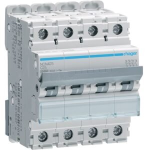 Disjunctor automat MCB 4P 25A 10kA curbă C 4M, Hager | NCN425