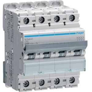 Disjunctor automat MCB 4P 40A 10kA curbă C 4M, Hager | NCN440
