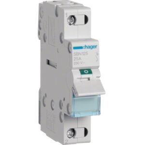 Întrerupător modular Separator 1P 25A 230V AC 1 modul, Hager | SBN125