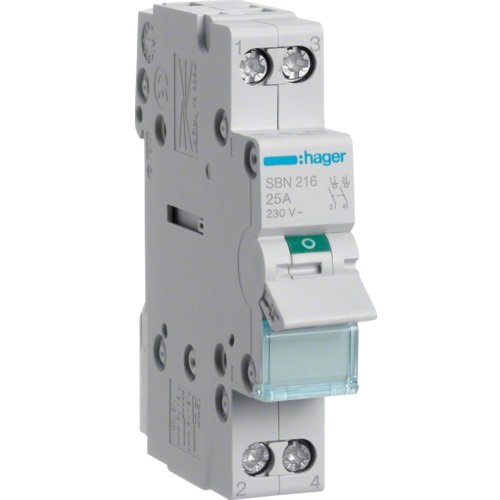 Întrerupător modular Separator 2P 16A 230V AC 1 modul, Hager | SBN216