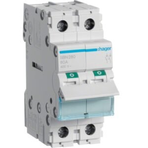 Întrerupător modular Separator 2P 80A 400V AC 2 module, Hager | SBN280