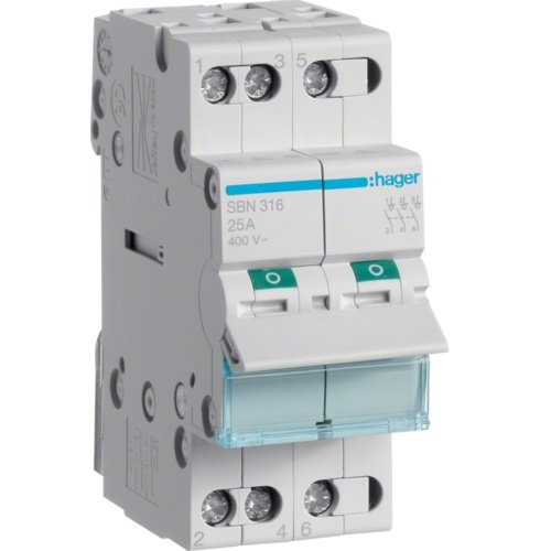 Întrerupător modular Separator 3P 16A 400V AC 2 module, Hager | SBN316
