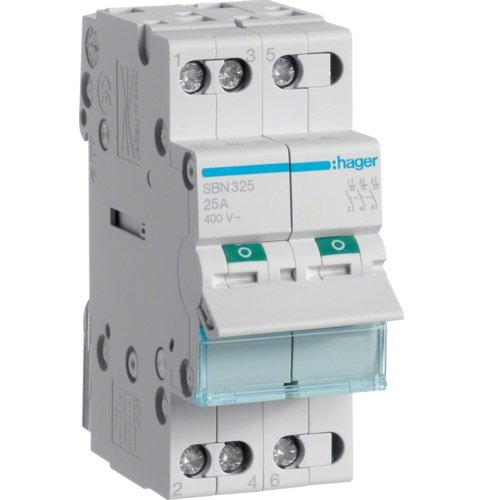 Întrerupător modular Separator 3P 25A 400V AC 2 module, Hager | SBN325