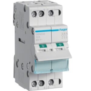 Întrerupător modular Separator 3P 32A 400V AC 2 module, Hager | SBN332