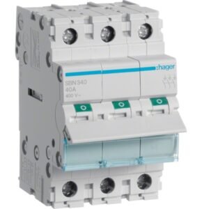 Întrerupător modular Separator 3P 40A 400V AC 3 module, Hager | SBN340