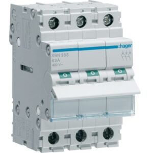 Întrerupător modular Separator 3P 63A 400V AC 3 module, Hager | SBN363